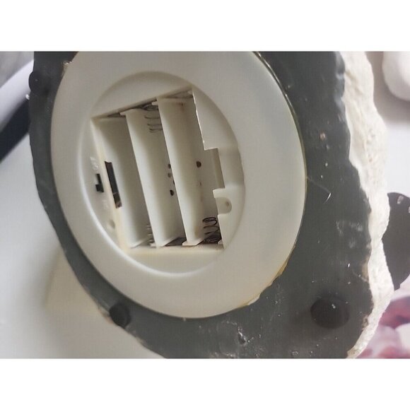 Colorful Christmas Light Sitting Santa Claus Candy Dish with A Glass Tray Tested - Picture 16 of 16